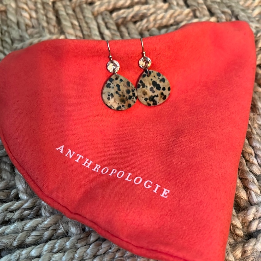 Anthropologie gemstone dangle earrings